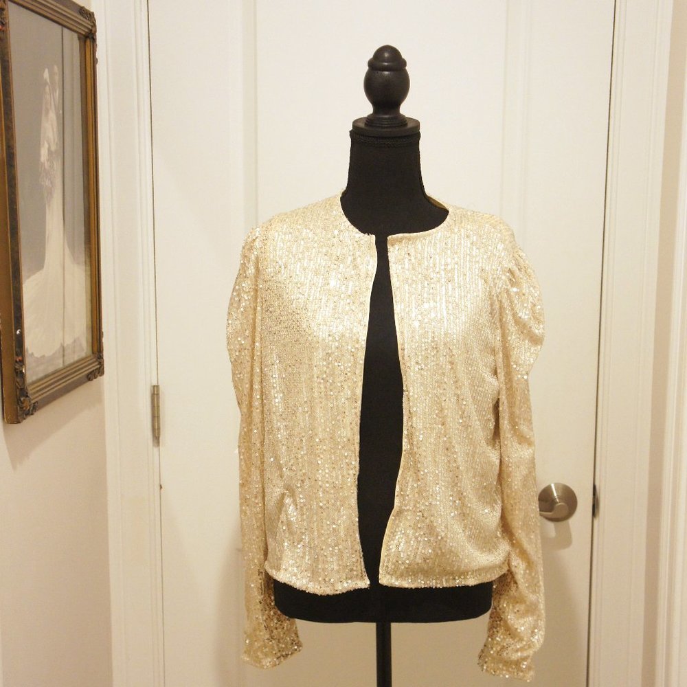 REDUCED Beautiful Women's Chic Me Gold Metallic Lightweight Jacket